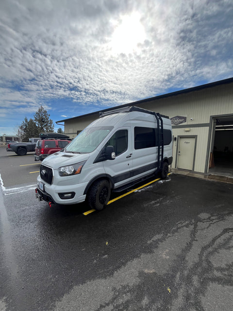 Transit campervan by Oxbow Vans overland rental
