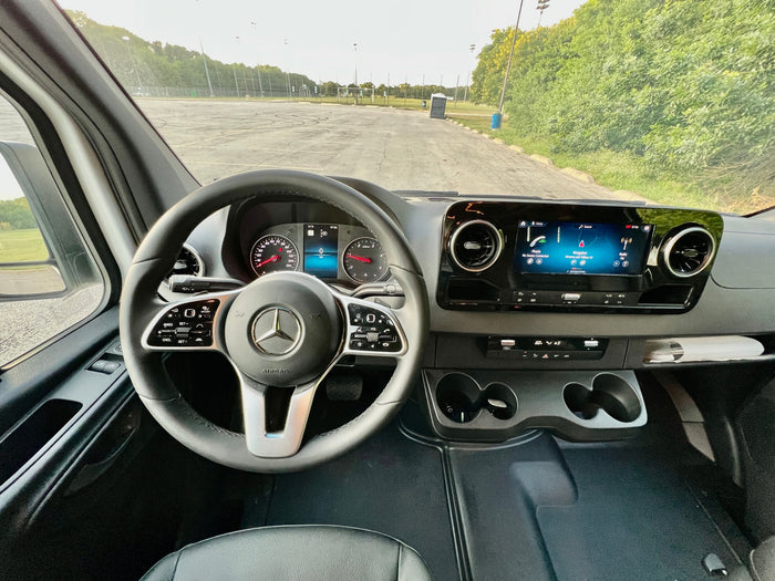 showcasing the front seats