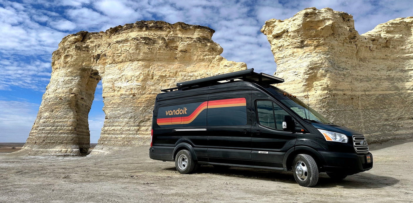 ready for adventure.|Black Vandoit camper van for RV rental