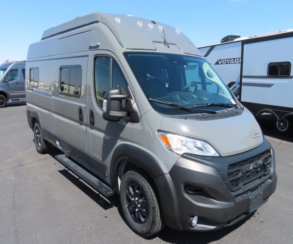 Modern gray camper van