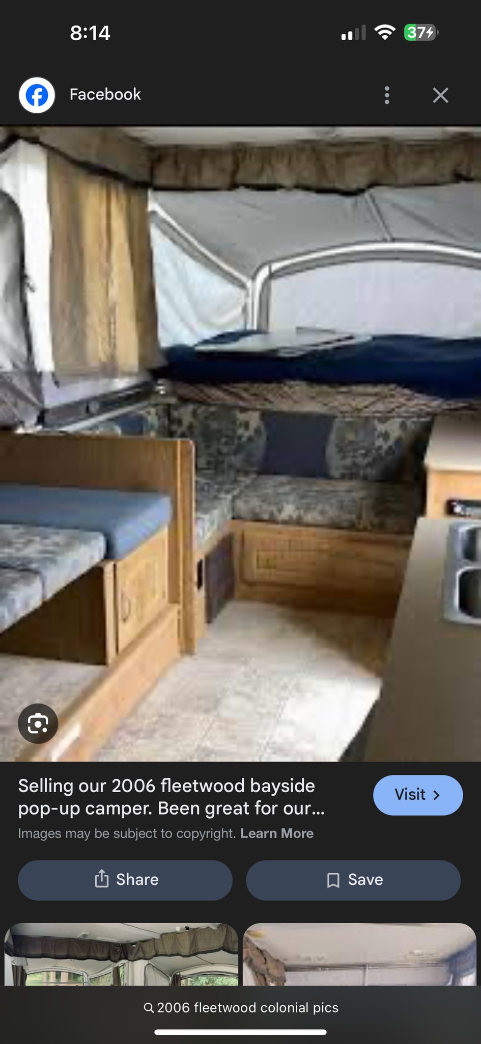 ideal RV rental for camping.|Spacious interior of a 2006 Fleetwood Bayside pop-up camper — photo 2