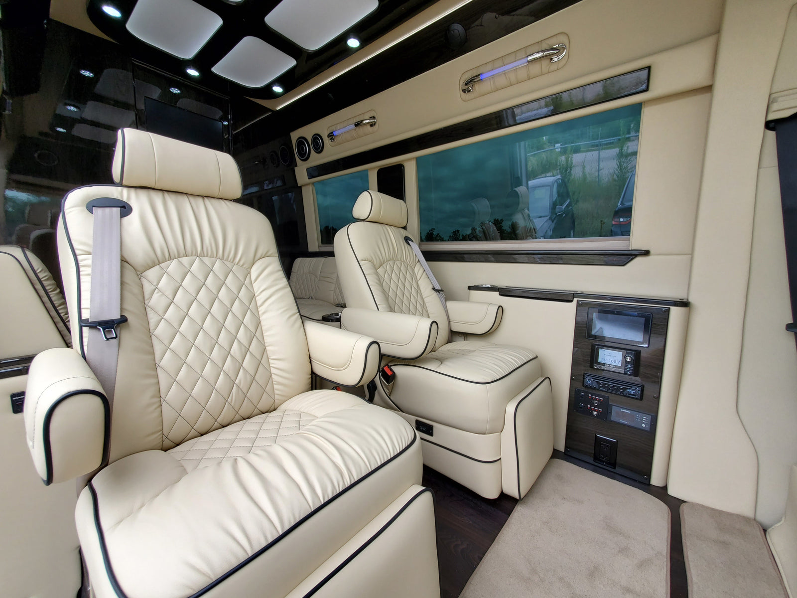 plush cream-colored leather seats