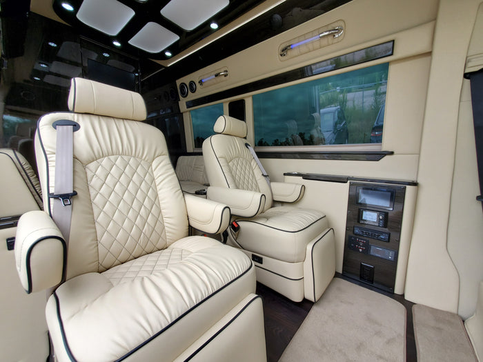 plush cream-colored leather seats