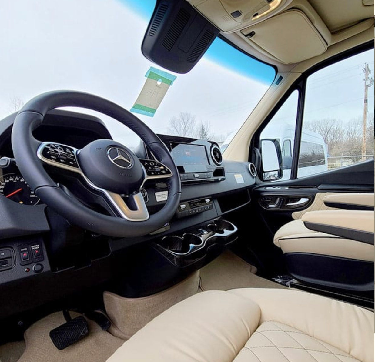 quilted cream seats