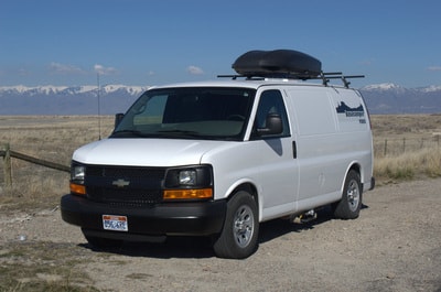 Baby Blue Van overland rental