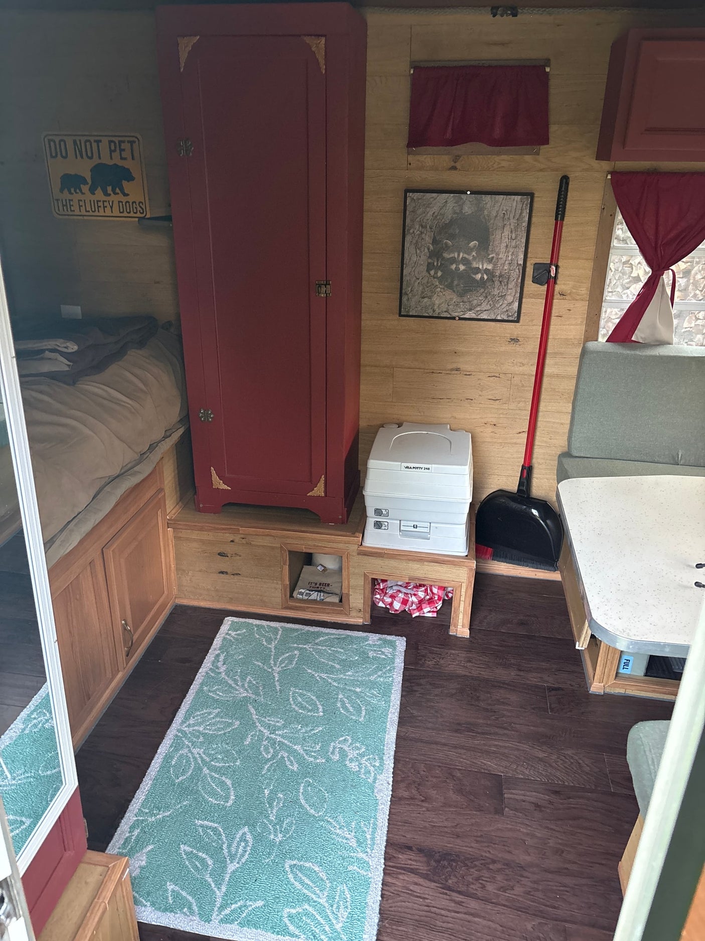 red cabinet