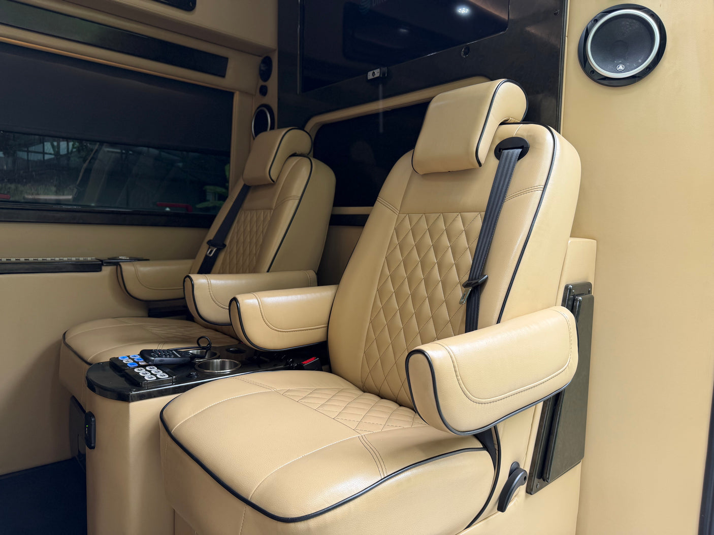Luxury Mercedes Coach | Massage Chairs & Bathroom