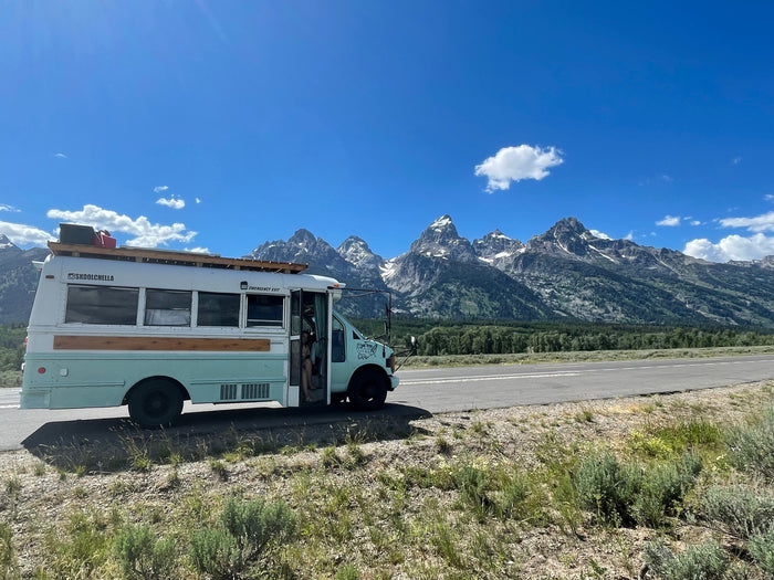 is parked off-grid in a vast