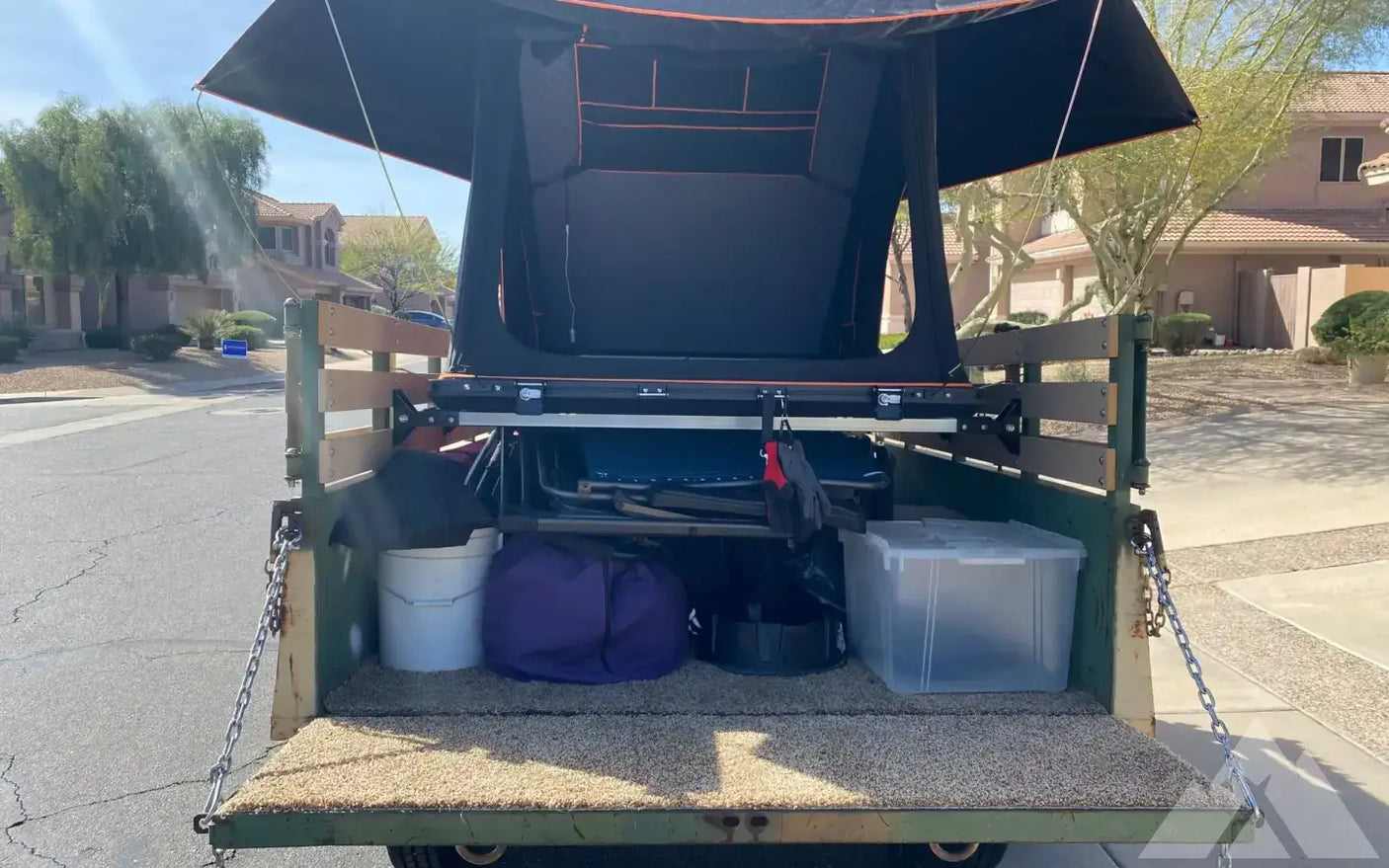 Military Camping Trailer - M101A2 w/ Rooftop Tent — used overland trailer for sale in Phoenix, AZ (photo 2)