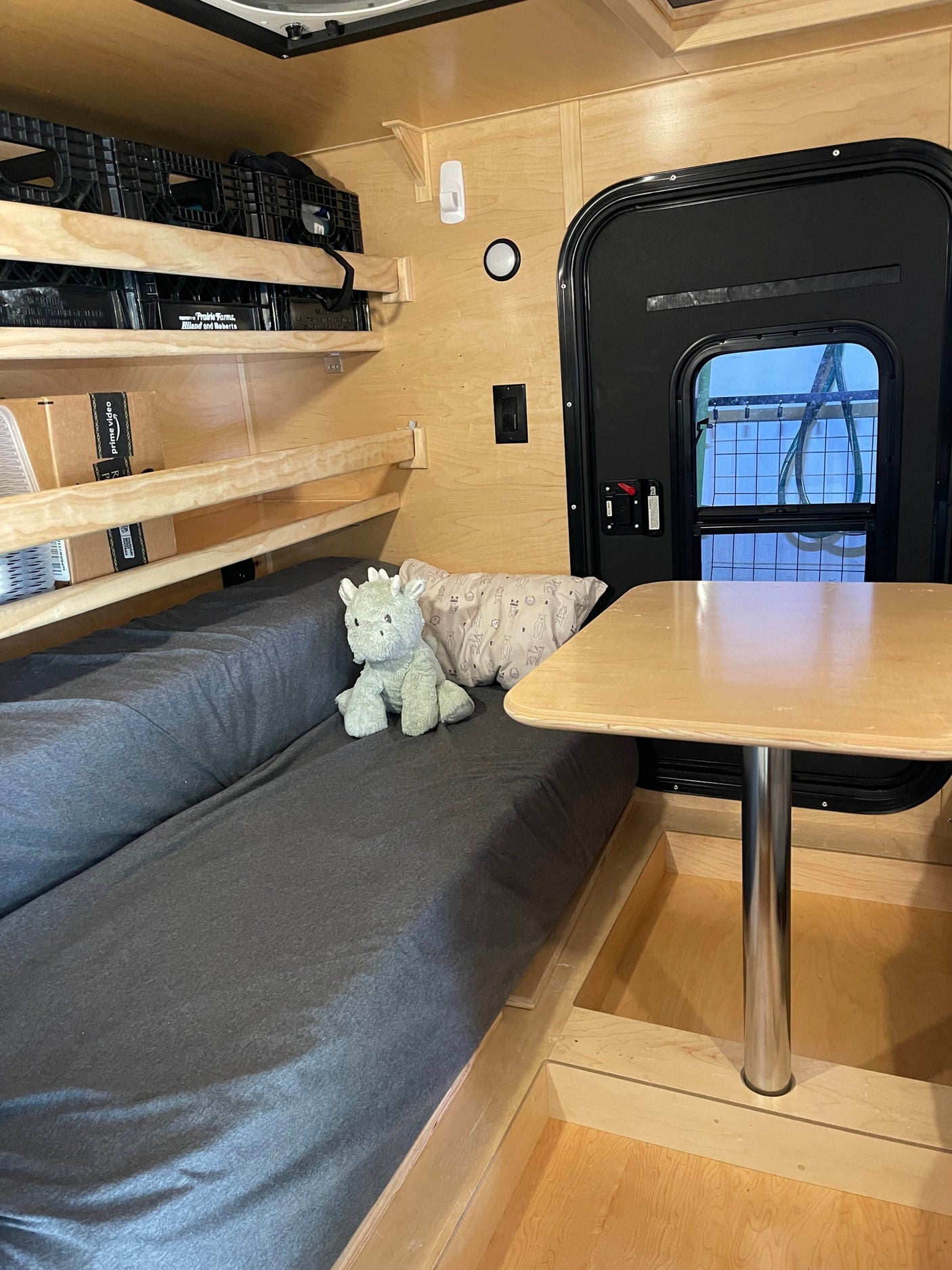 and a comfortable bed setup for your adventure.|Cozy bunk beds inside an RV rental