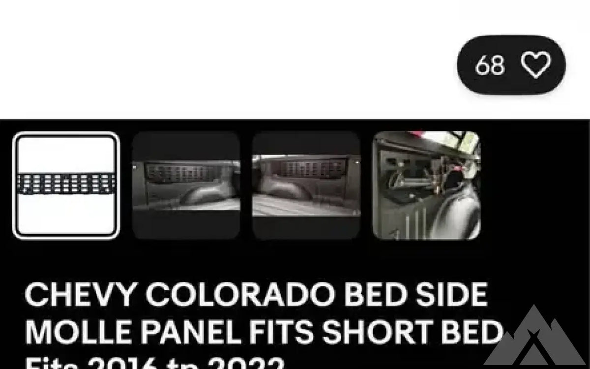 Molle Panel for Colorado 2016-2022 Chevy Short Bed — used molle panels for sale (photo 4) — photo 4