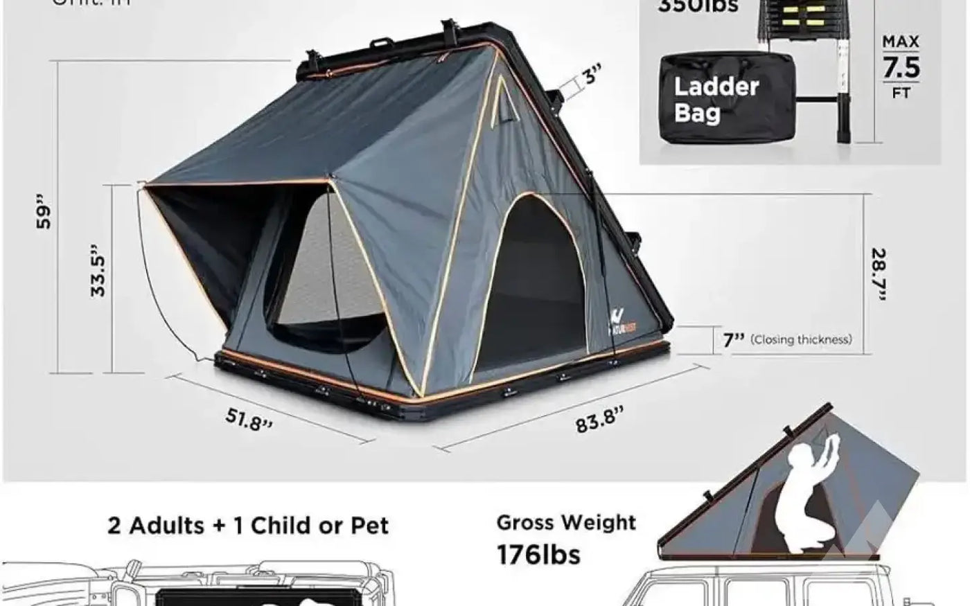 NatureNest Rooftop Tent — used rooftop tents for sale (photo 6) — photo 6