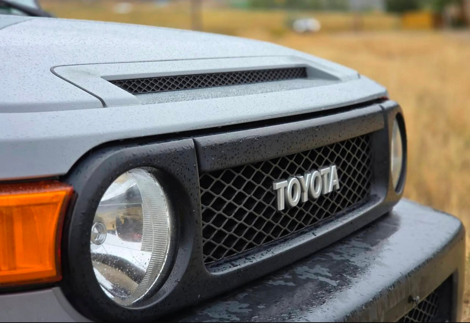 equipped with off-road tires and a roof rack
