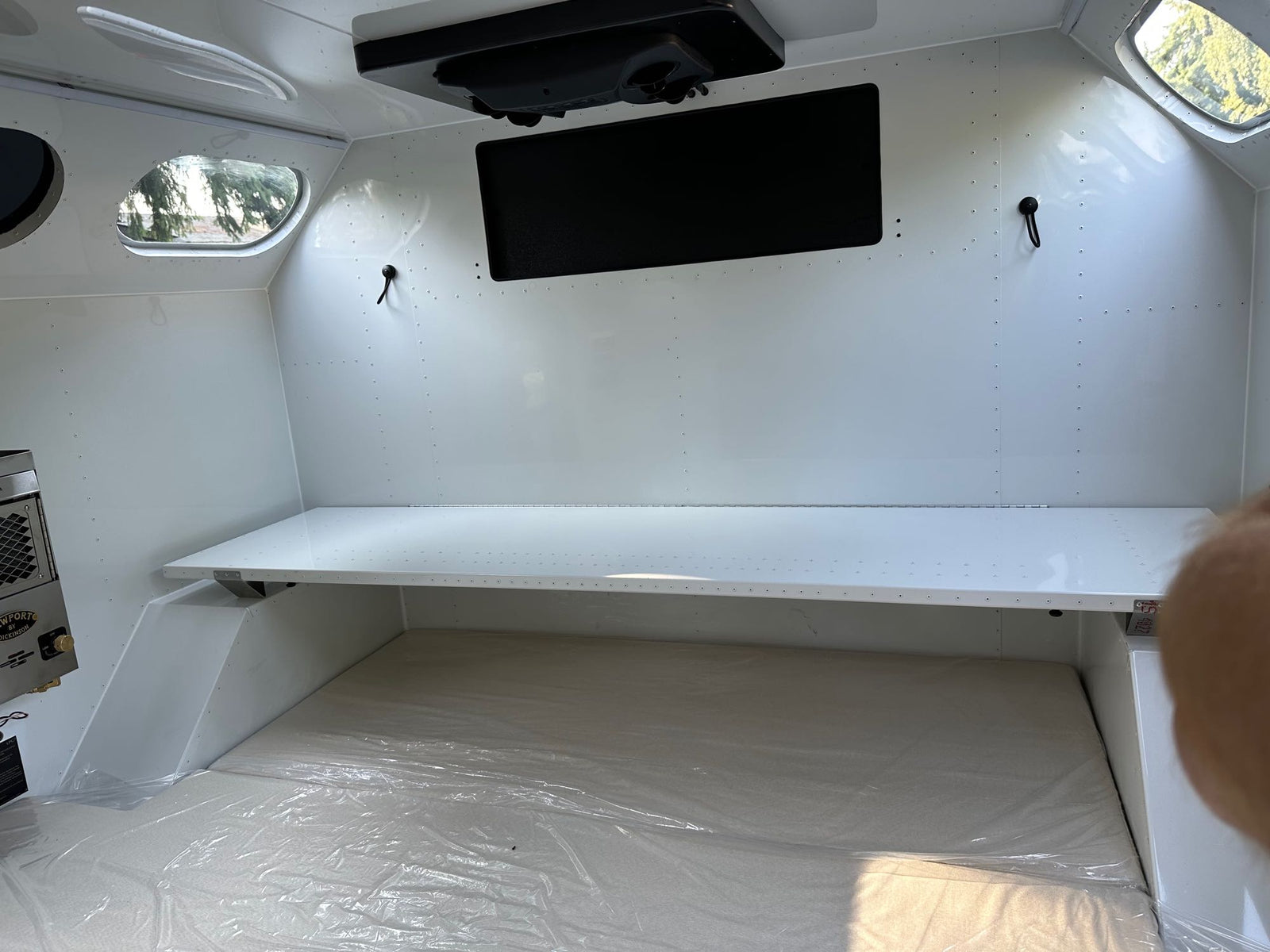and pull-out fridge