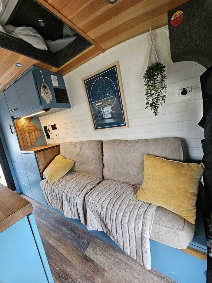 blue cabinets