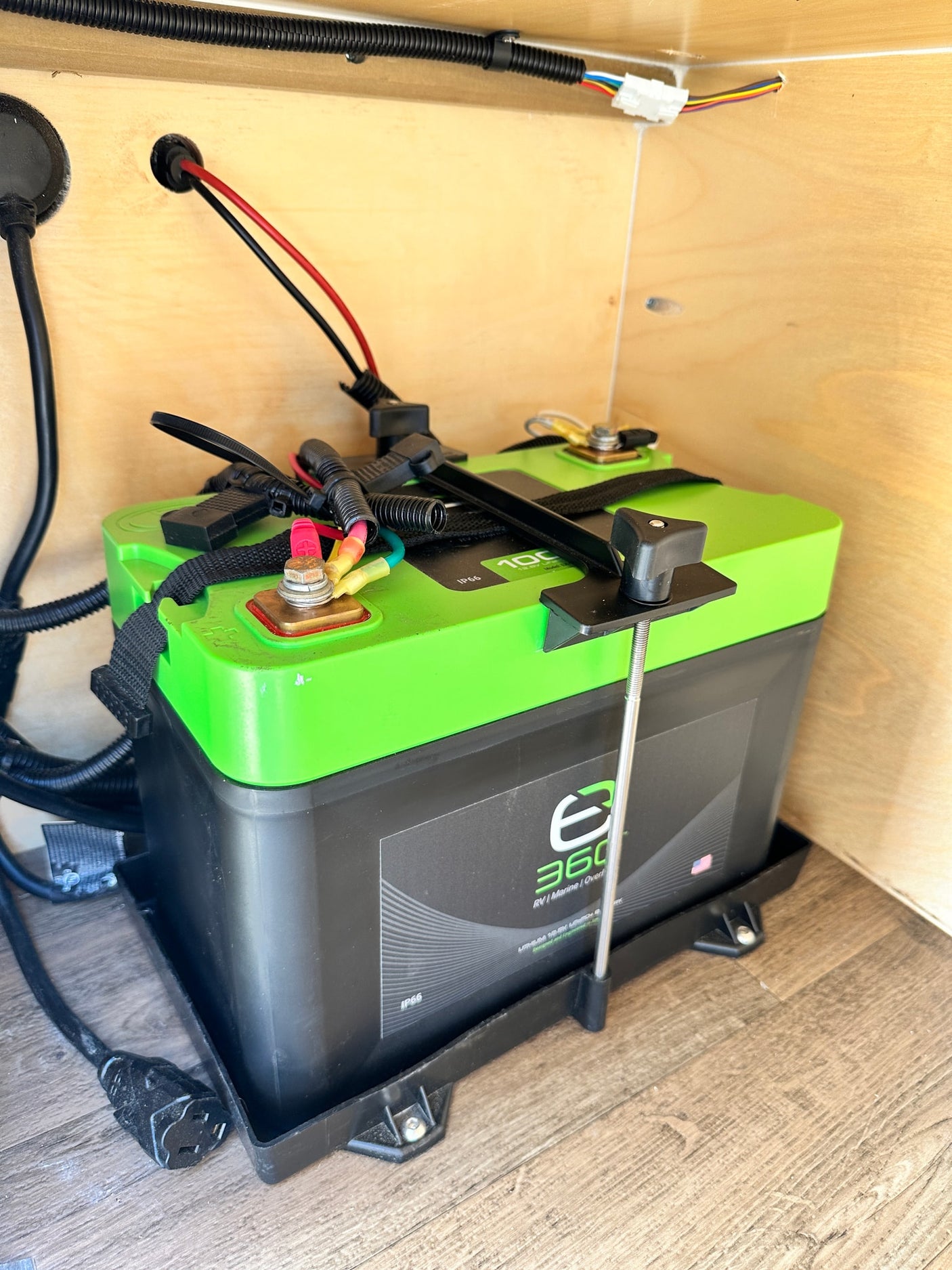 parked outdoors.|A compact Hiker camping trailer