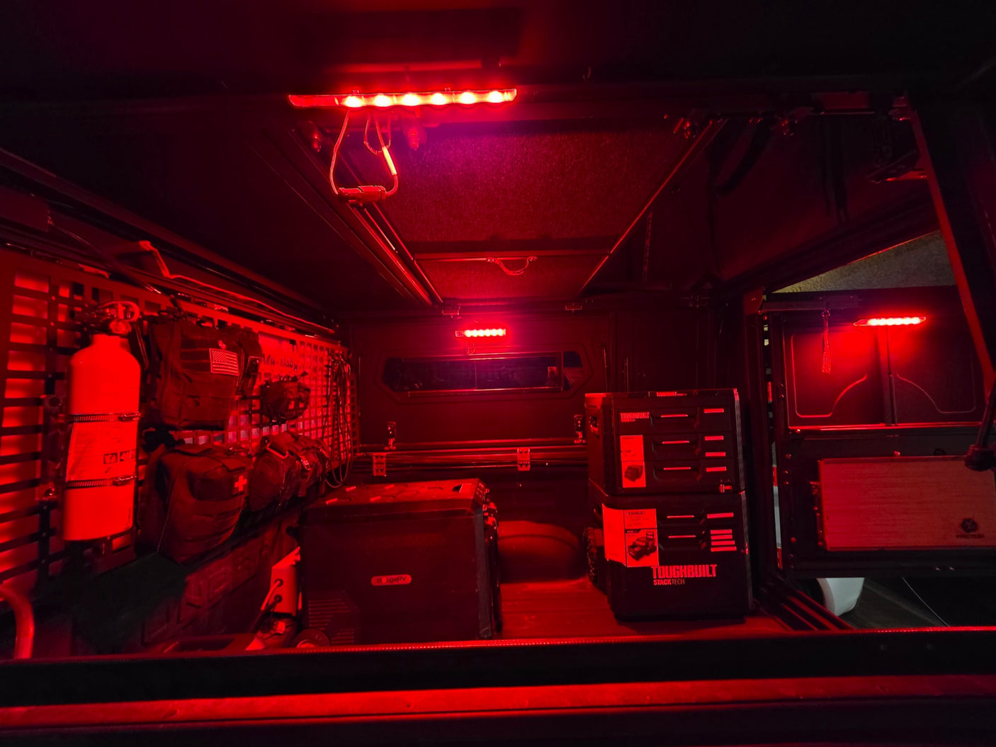 ready for adventure.|Well-equipped RV rental cargo space: ToughBuilt storage