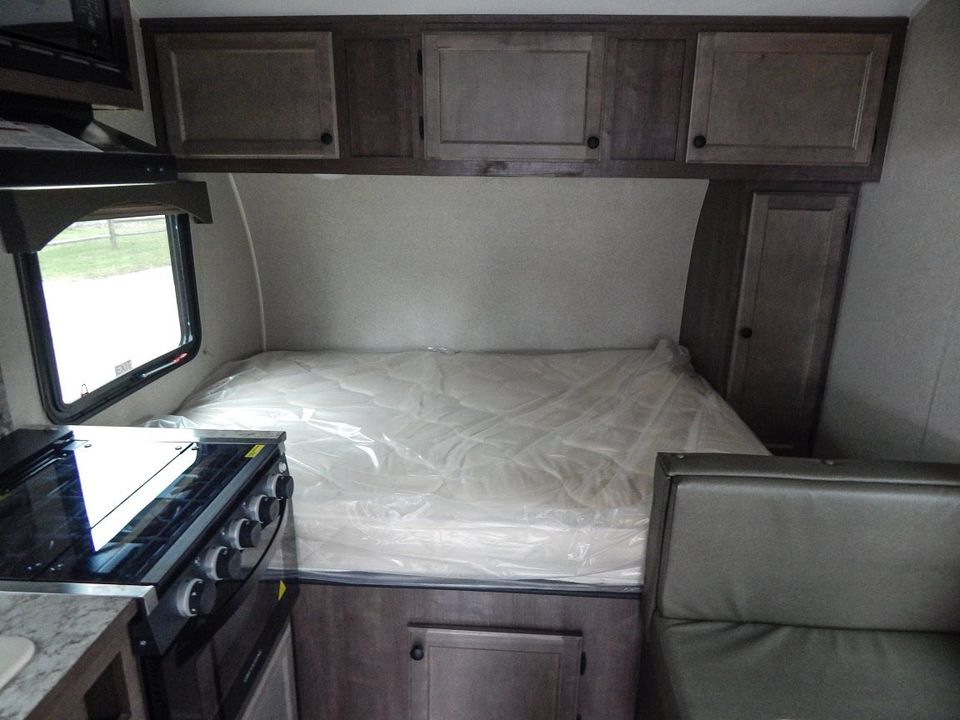 a travel trailer with an extended awning