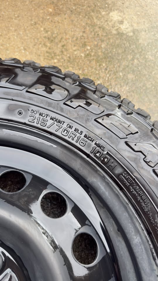 $550 OBO. Falken Wildpeak A/T Trail Tires + Steel Wheels Set of 4, 215/70R16 in Boise, ID (photo 4) — photo 4