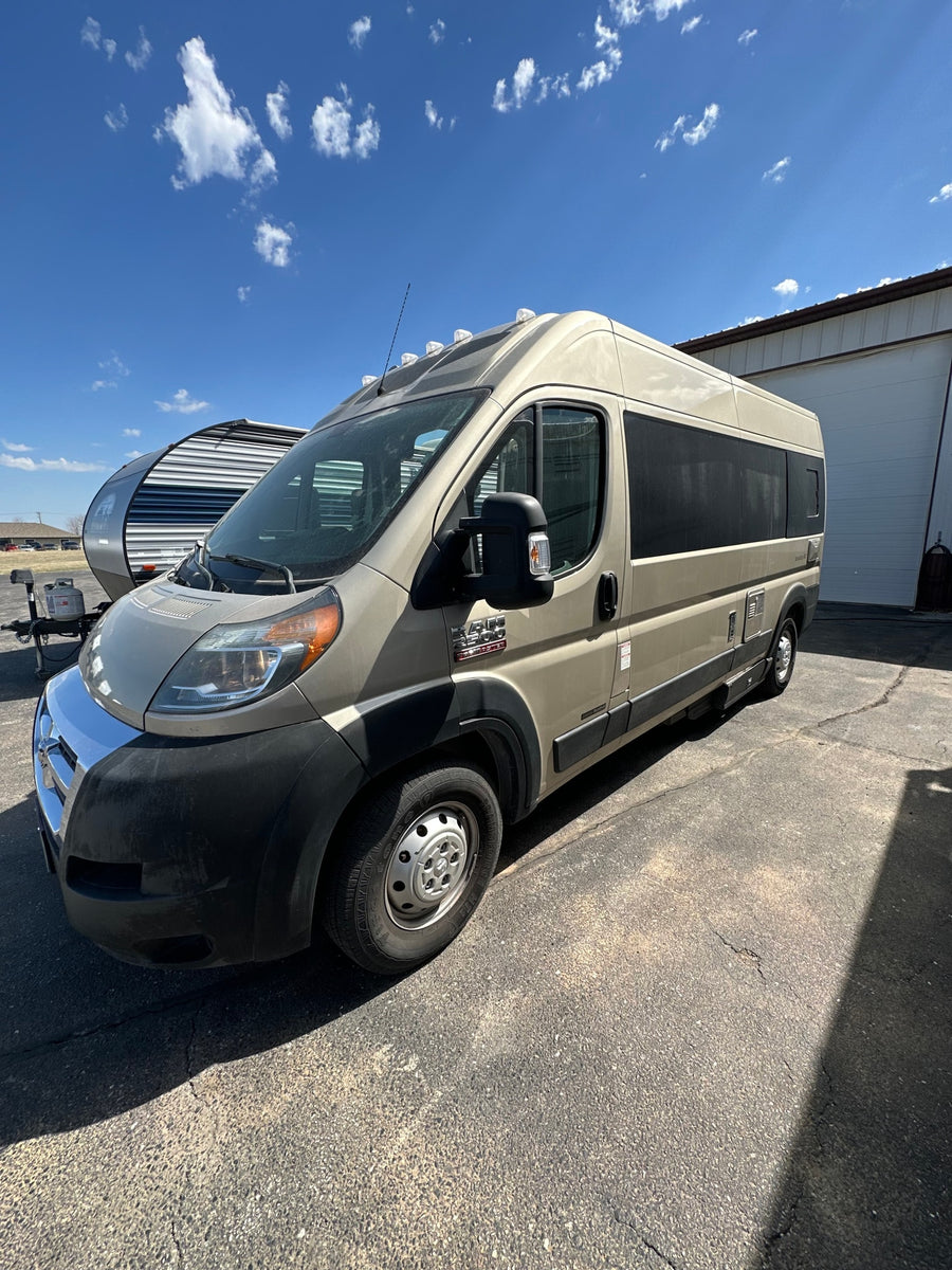with a travel trailer & motorhome visible