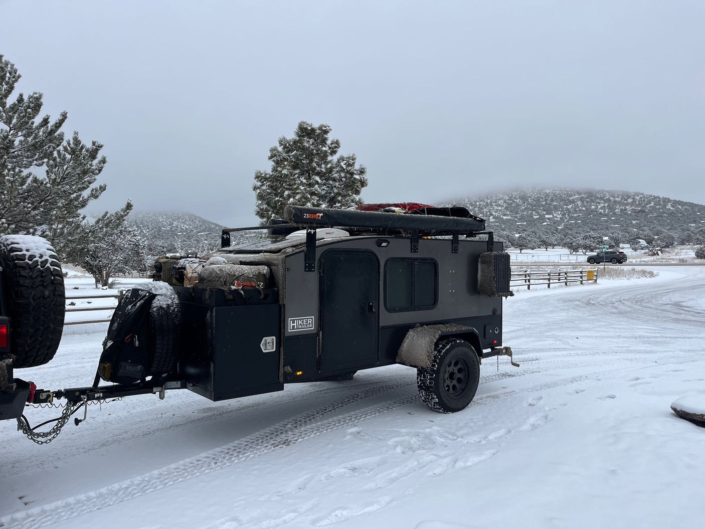covered in snow and ice