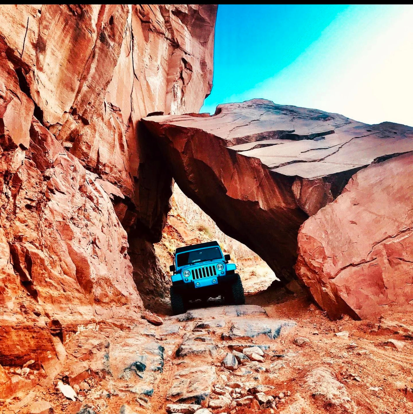 red rock canyons in the background.|This RV rental