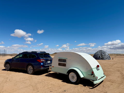 1950’s renovated teardrop trailer overland rental
