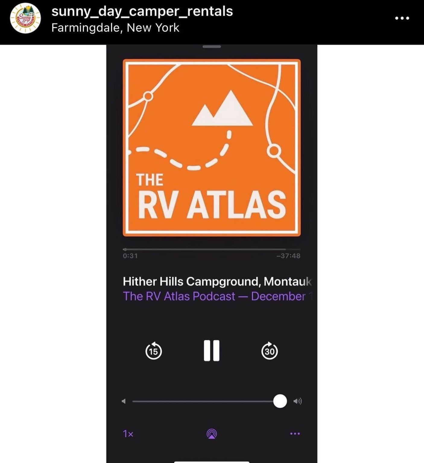 RV rental company shares The RV Atlas Podcast on Hither Hills Campground. Perfect for RV travel planning!