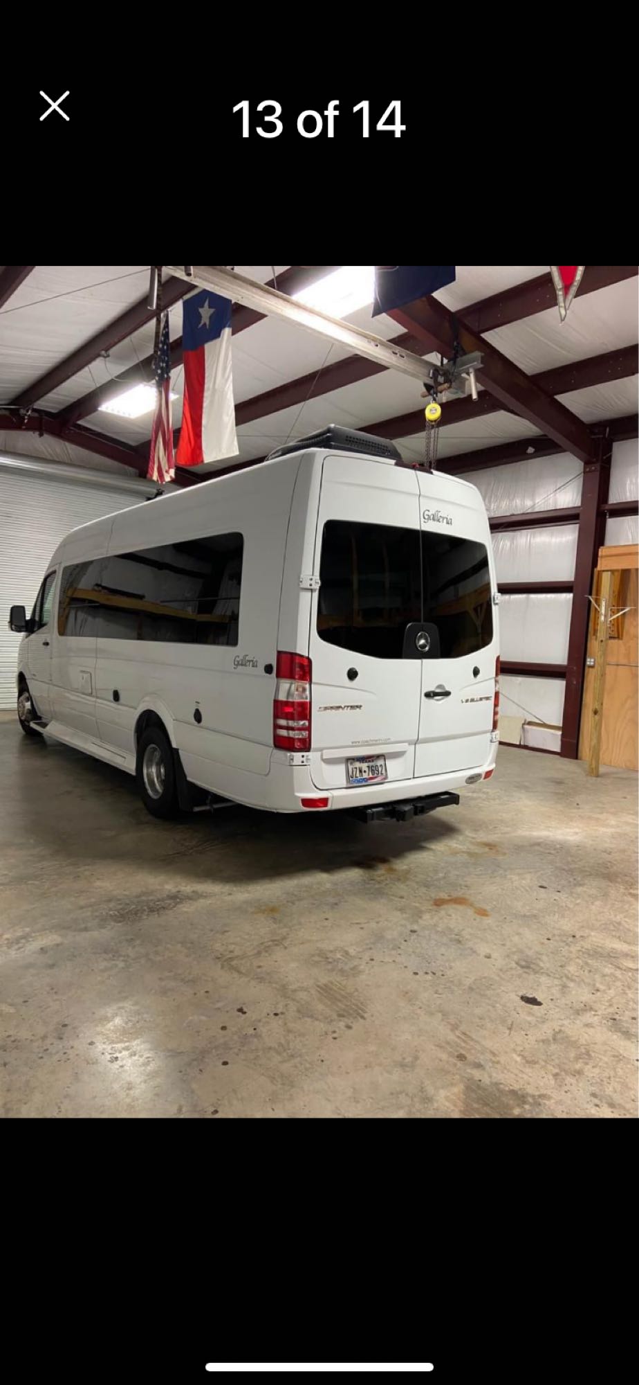 part of an RV rental kitchen setup.|Driver's cockpit of a Mercedes-Benz Sprinter RV rental — photo 10