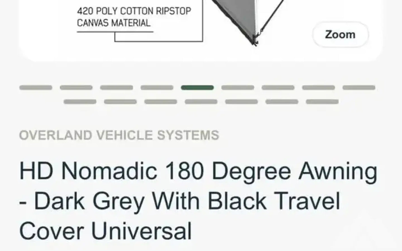 OVS 180 degree awning — used camp awnings for sale (photo 3) — photo 3