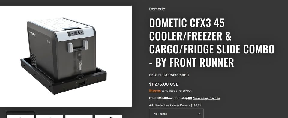 Dometic CFX Fridge Cooler Slide Combo in Fresno, CA (photo 1) — photo 1