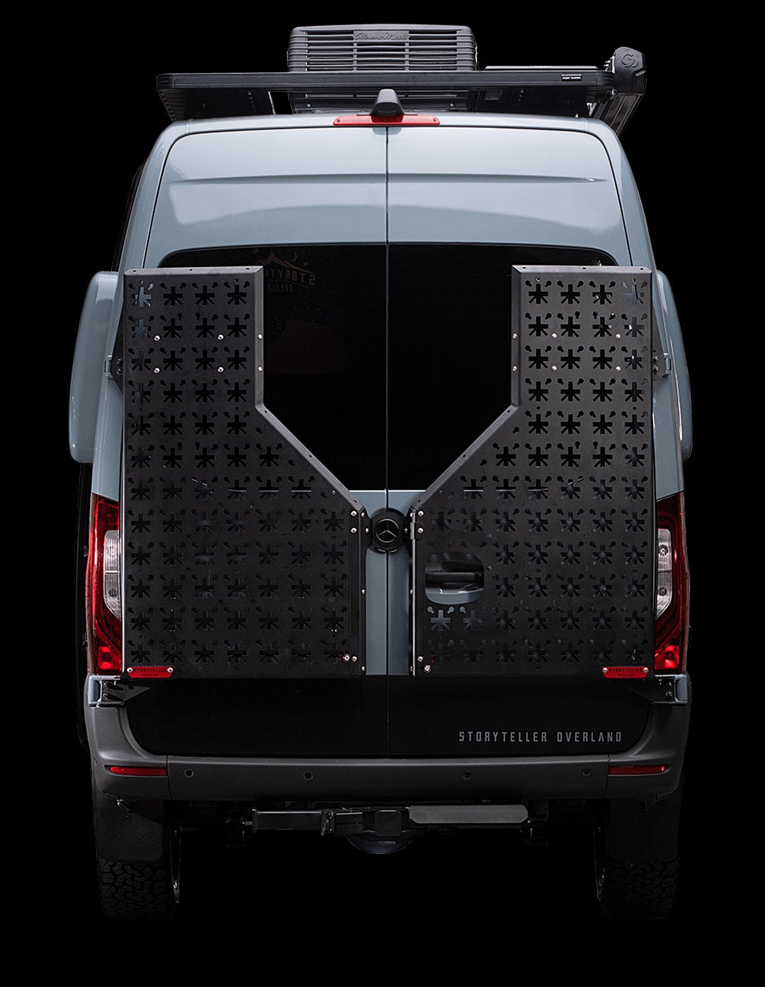 towering forest.|Top-down view of an RV rental interior layout