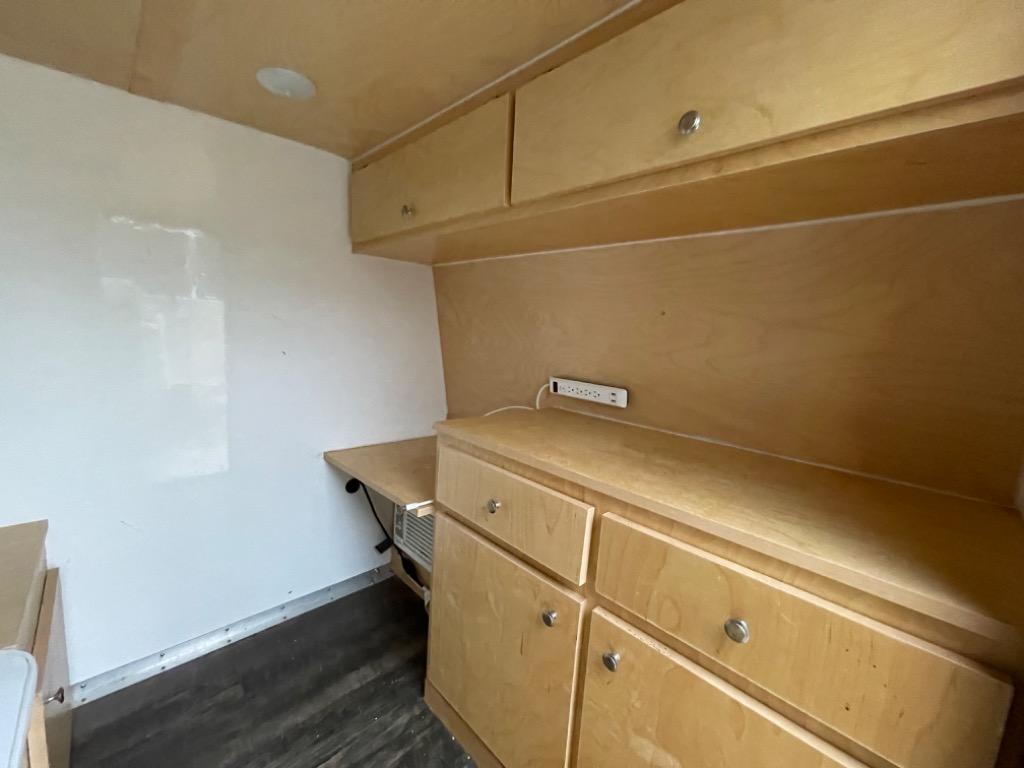 grey compact travel trailer
