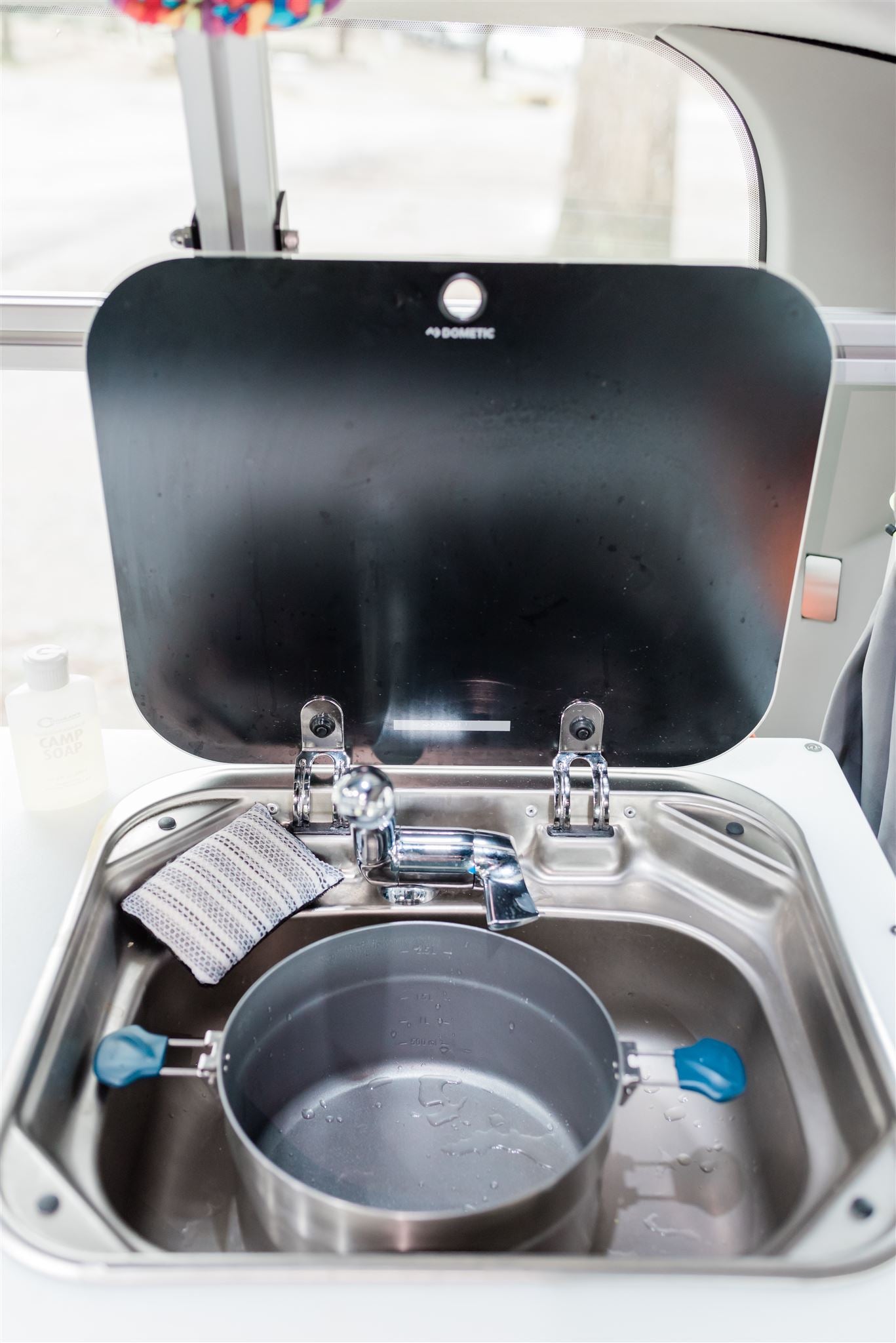 perfect for adventures.|This custom camper van interior