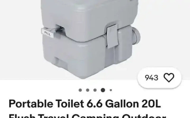 Portable Toilet 6.6 Gallon 20L Flush Travel Campin — photo 3