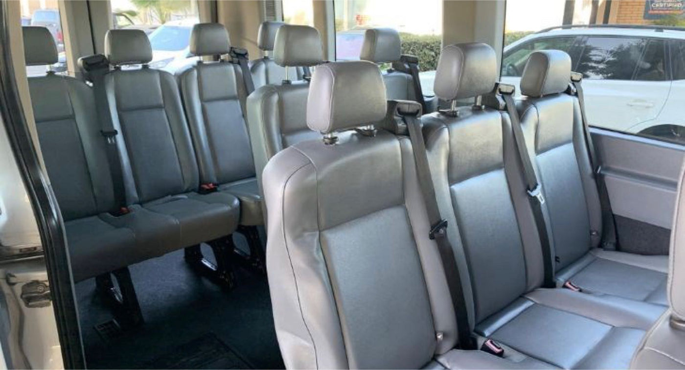 often part of an rv rental fleet.|Spacious interior of a passenger van available for rv rental — photo 4
