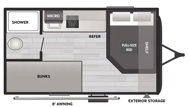 featuring an awning