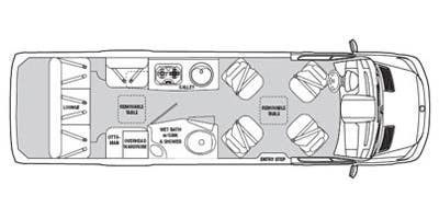 perfect for your next RV rental adventure. Features a large bed