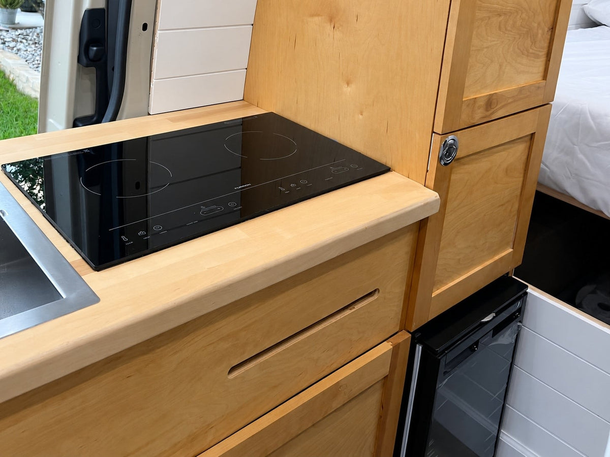 This beige Mercedes Sprinter camper van — photo 10