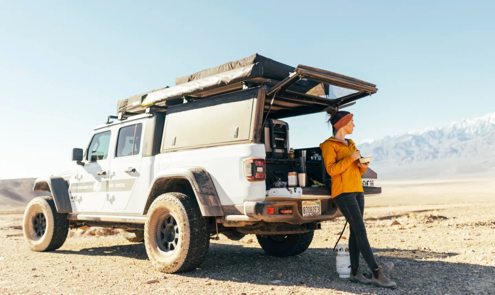 illuminated rooftop tent