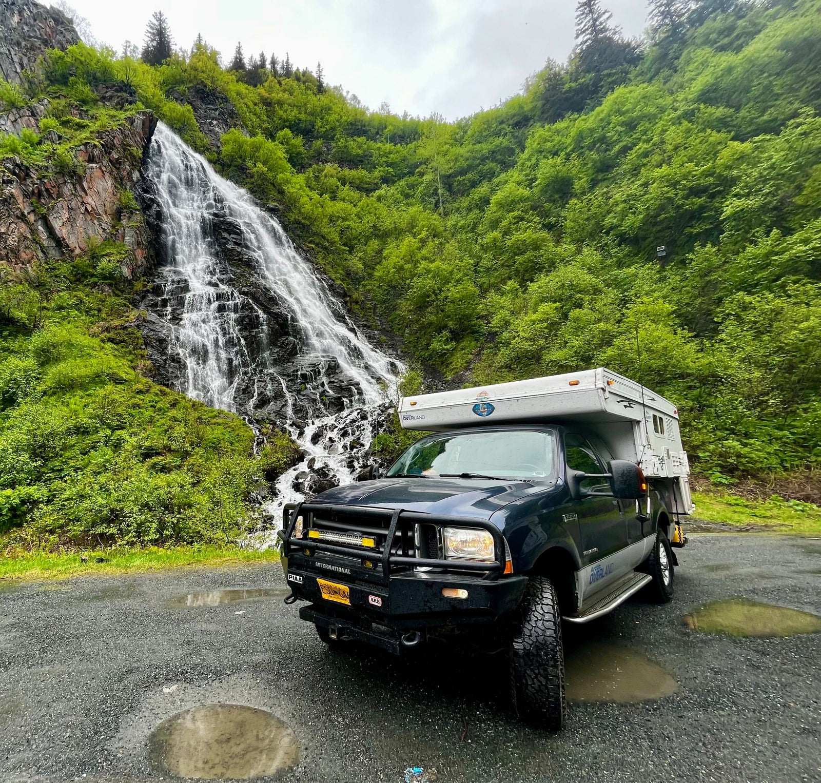 features a rear-mounted spare tire