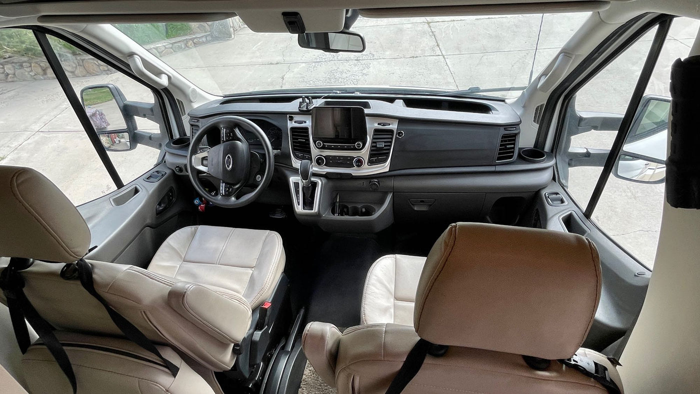 and front cockpit. Comfortable travel.|This RV rental floor plan shows an efficient interior layout — photo 3