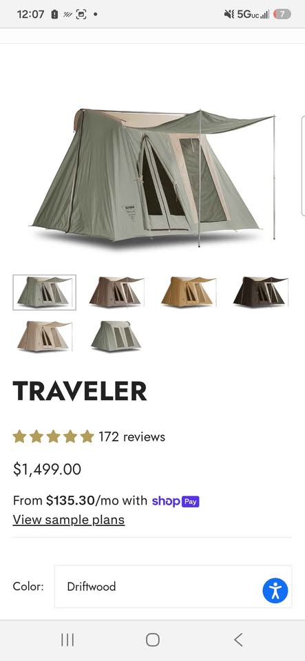 Springbar traveler 10x10 5man canvas tent in Salt Lake City, UT (photo 9) — photo 9