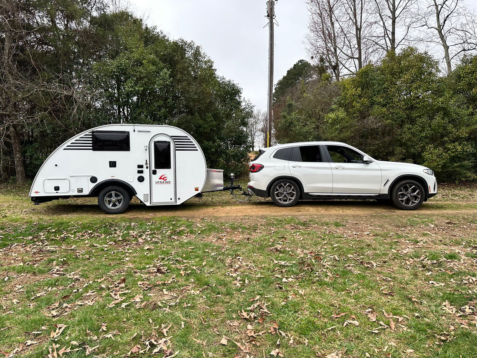 and smart storage for comfortable travel.|This teardrop RV rental
