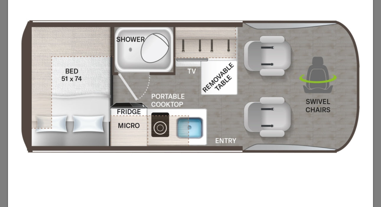 Newer Sprinter Van; TV; Indoor Shower; Luxury — photo 2