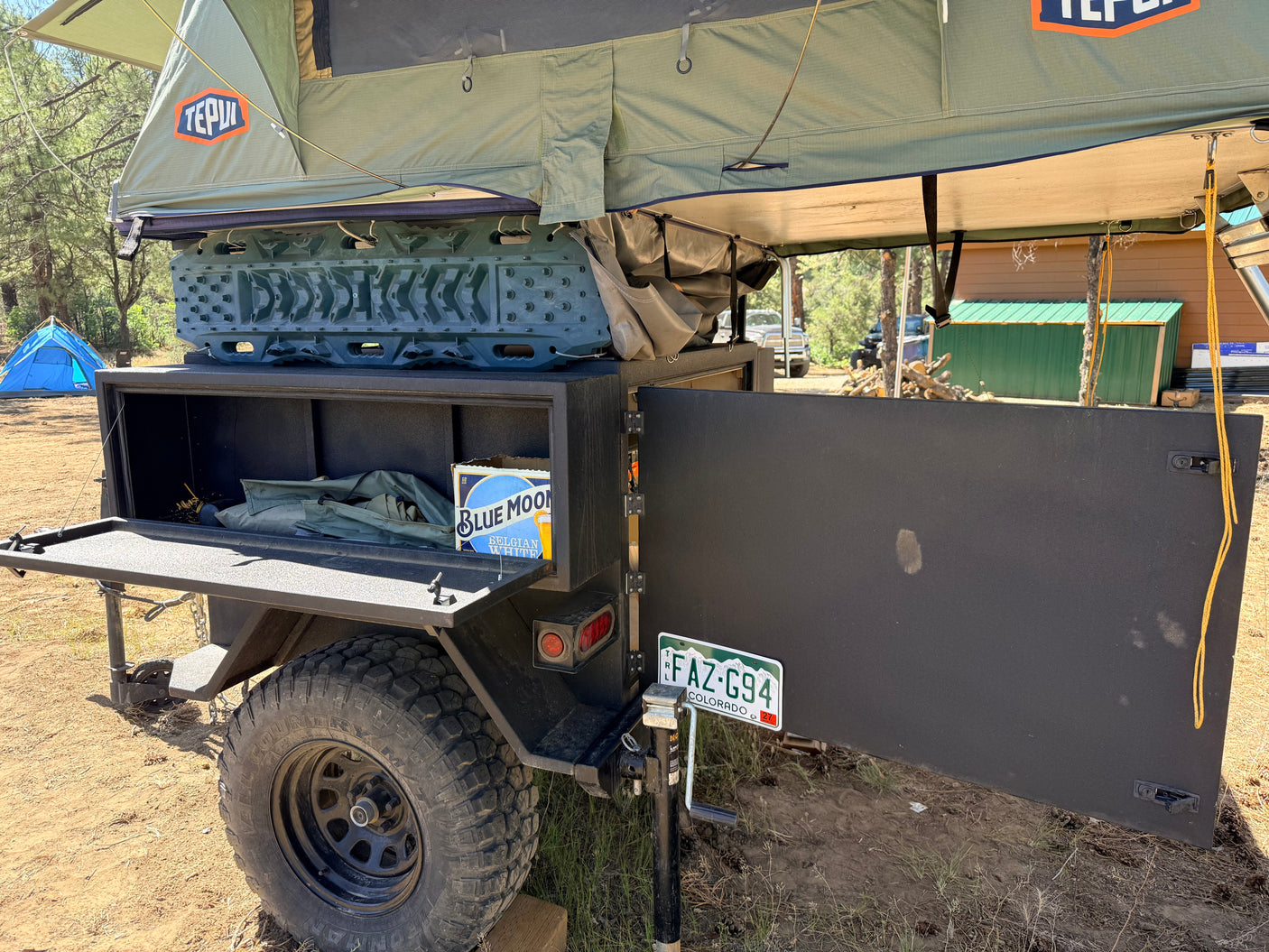 Off-Road Overland Trailer w/ Rooftop Tent, Awning & Camp Kitchen