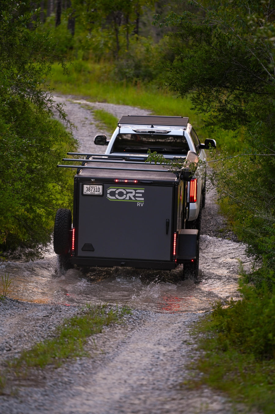 hitched to a Tundra in a peaceful