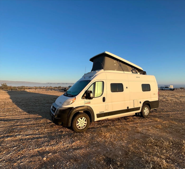 is parked in a dry