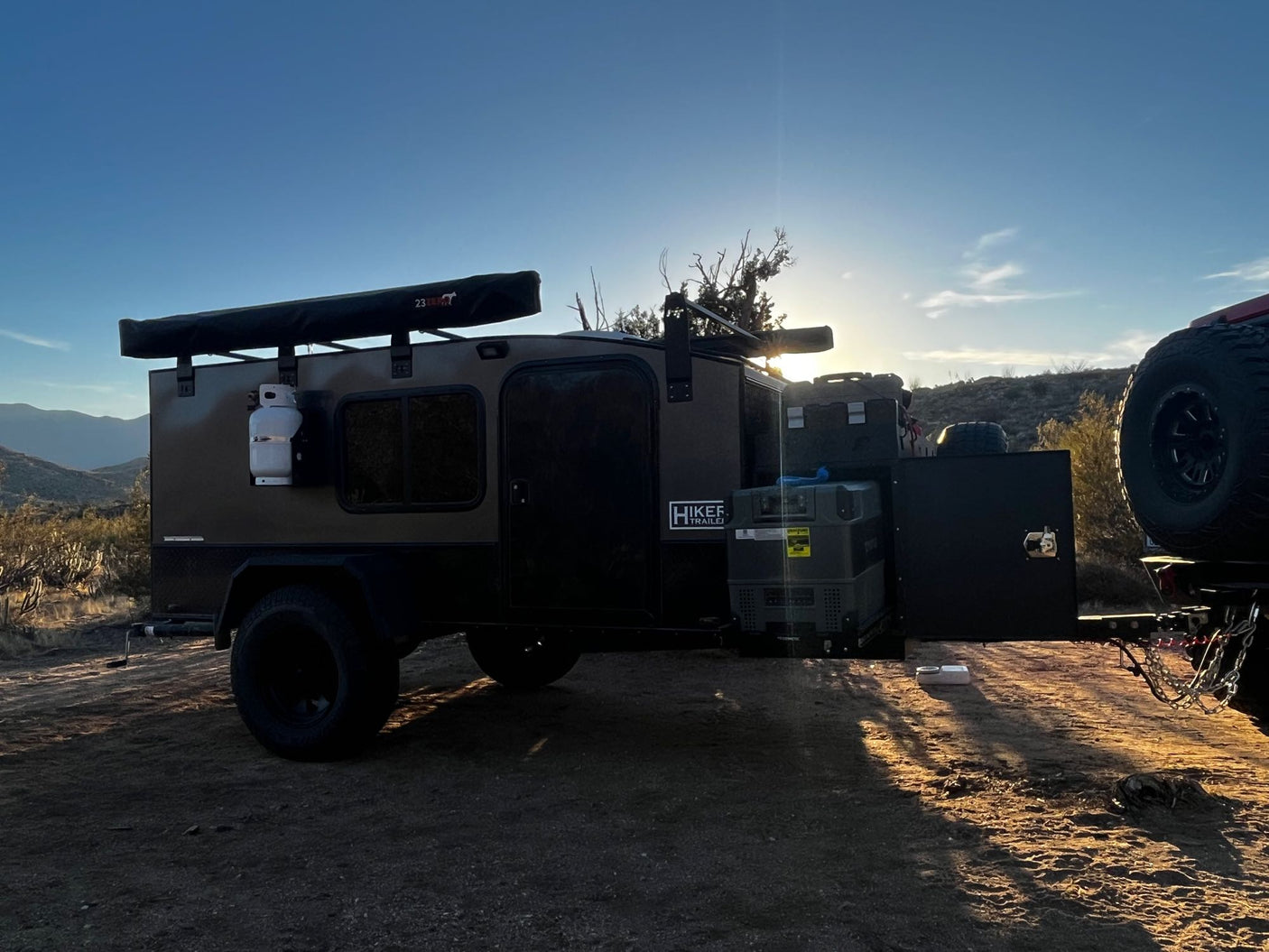 ready for exploration.|Rugged off-road teardrop camper