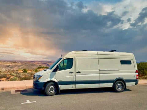 Couple w/ Kiddo Mercedez Sprinter overland rental